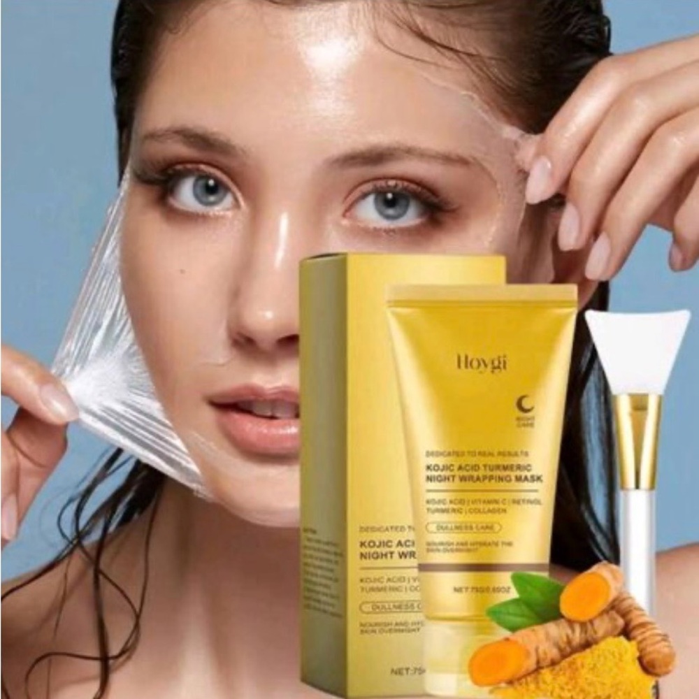 2-Pack Hoygi Kojic Acid Turmeric Night Wrapping Mask NIB - Picture 2 of 5